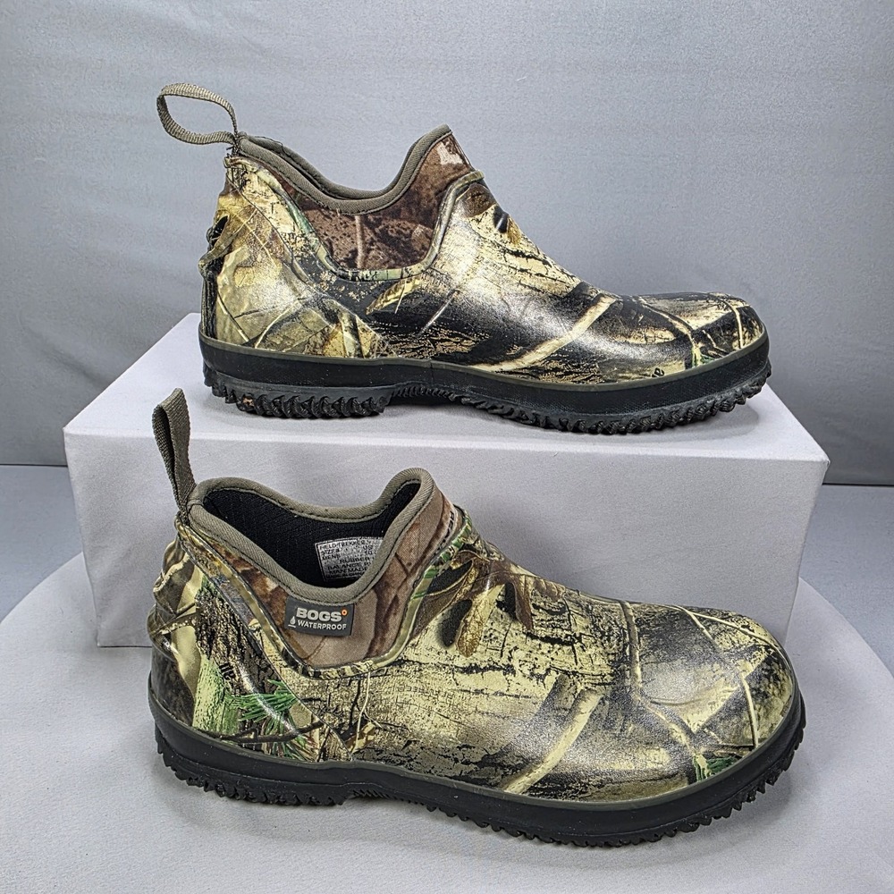Bogs Shoes Men 10 Field Trekker Waterproof Camo Hunting Outdoors Rain Camouflage